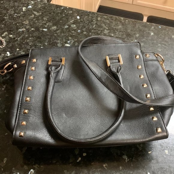 Chenson Black Studded Shoulder Bag with Crossbody Strap - Picture 1 of 5